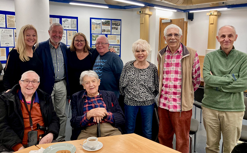 Film feedback session at Westminster Archives with Clem Cattini, Jacqui Hicks, Dave Green, Tracy Holloway, Henry Lowther, Jack Honeybourne, Alice Spring, Sandy Lowenthal and Sav Kyriacou from digital-works