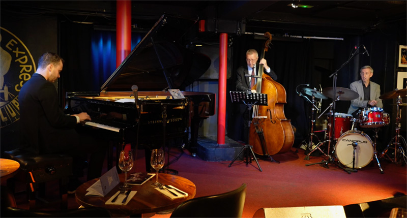 Matyas Gaynor, Dave Green and Steve Brown at Pizza Express Soho